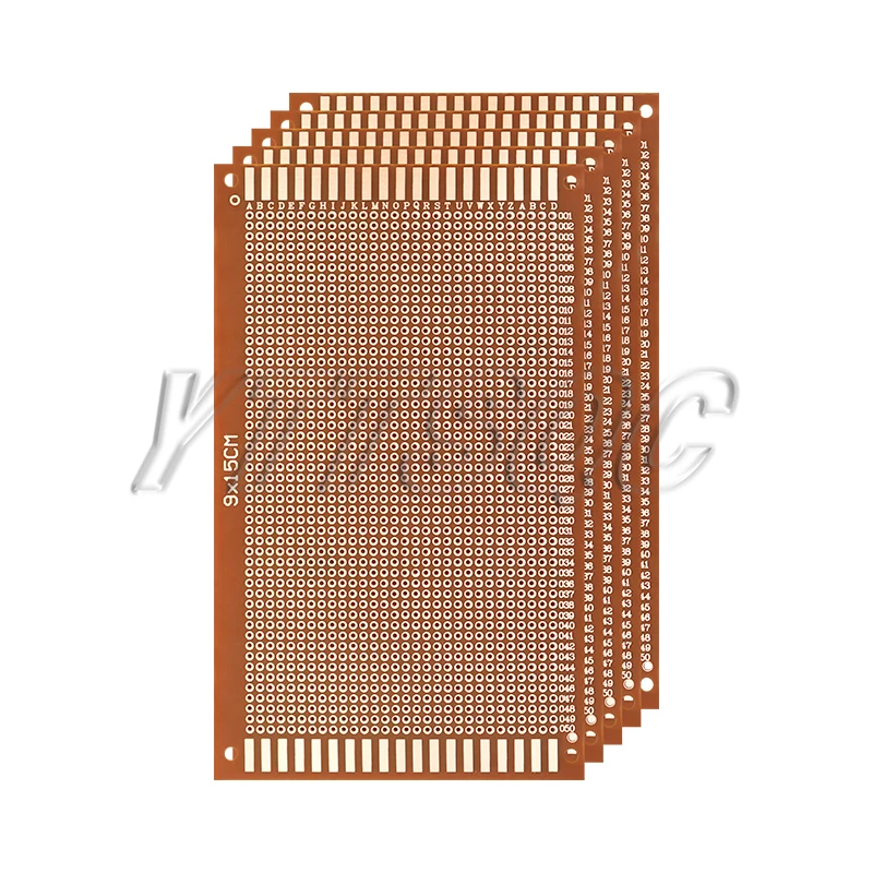 5pcs 9x15cm Universal PCB Board Yellow Single Sided PCB Printed Circuit Board for Arduino
