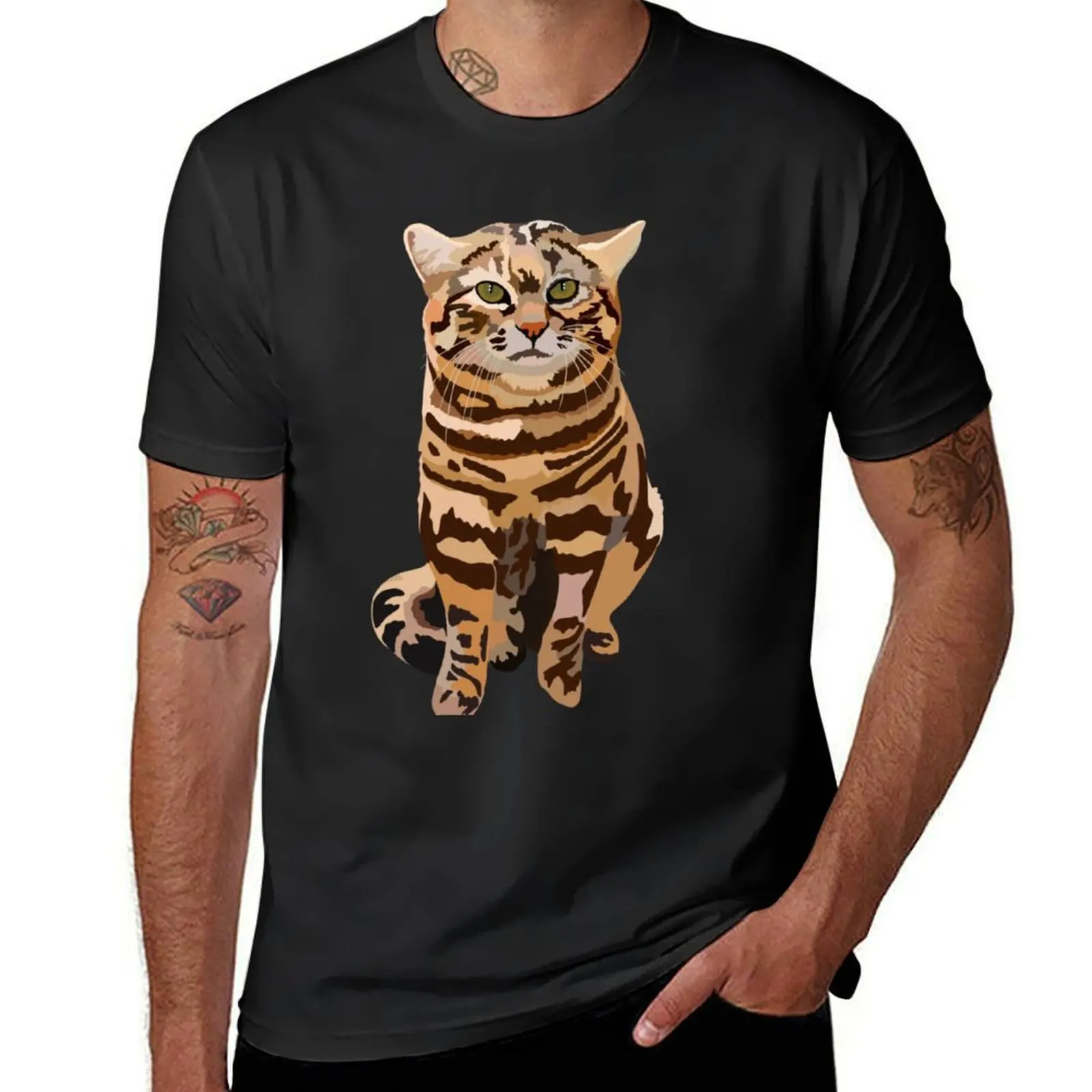 B is for Black Footed Cat T-Shirt graphics Aesthetic clothing mens t shirts casual stylish