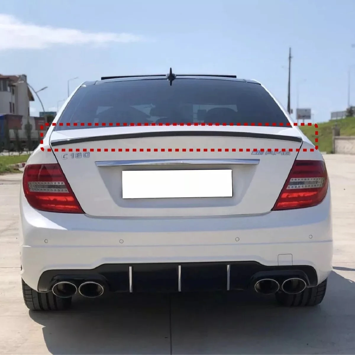 For Mercedes Benz W204 C-Class 4 Doors C180 C200 C260 C300 C63 2008-2014 Rear Roof Spoiler Tail Wing Car Rear Boot Wing Spoiler