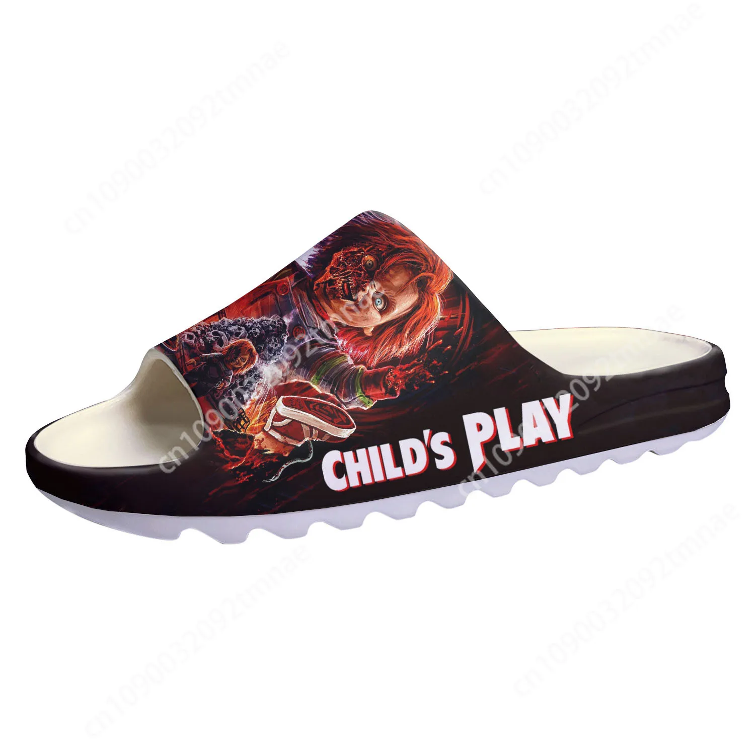 Horror Movie Childs Play Chucky Soft Sole Sllipers Home Clogs Step On Water Shoes Mens Womens Teenager Step in Custom Sandals