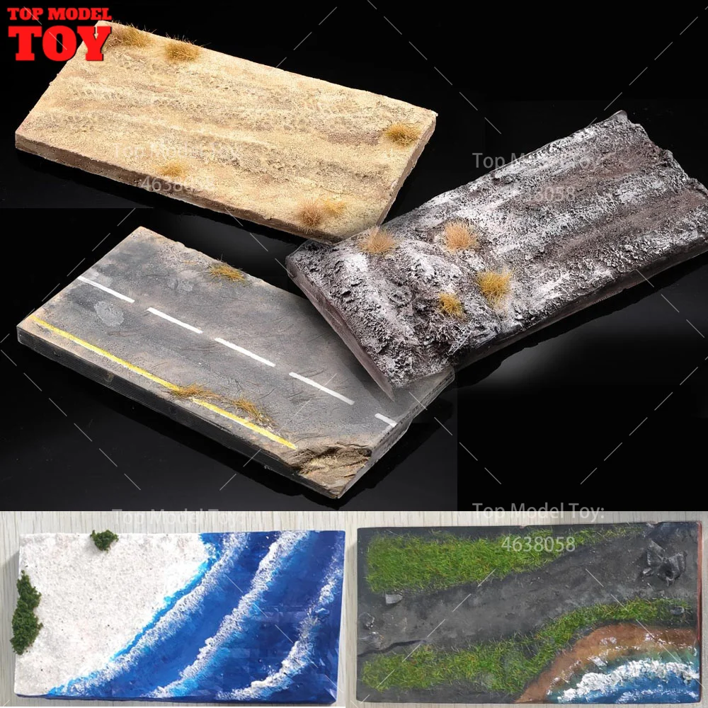 

Miniature Rectangular Platform Desert Highway Beach Snowfield Scene Suitable for 1/87 1/64 Scale Figures Dolls Model Ornament