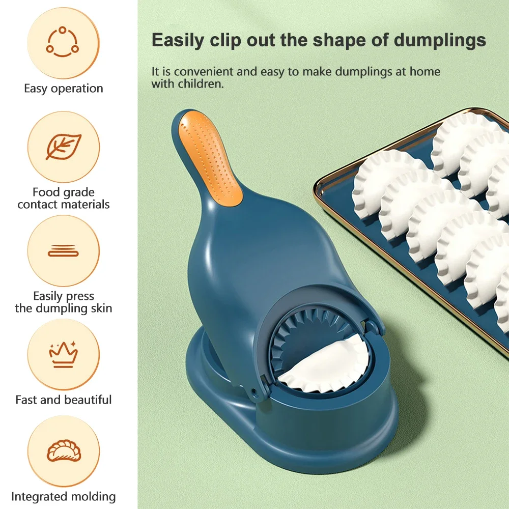 Simple Dumpling Making 2 in1 Dumplings Maker Bolinho de massa Mold Skin Wrapper Mould Dough Press Kitchen Tool Dumpling Cuisine