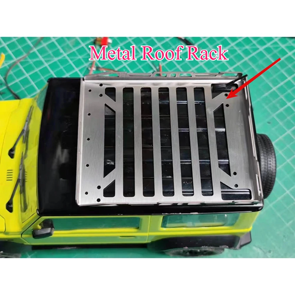 Metal Roof Rack Side Step Upgrade Part 1/12 RC Crawler For FMS Jimny RC Crawler Custom Size Exterior Body Decor Car Accessories