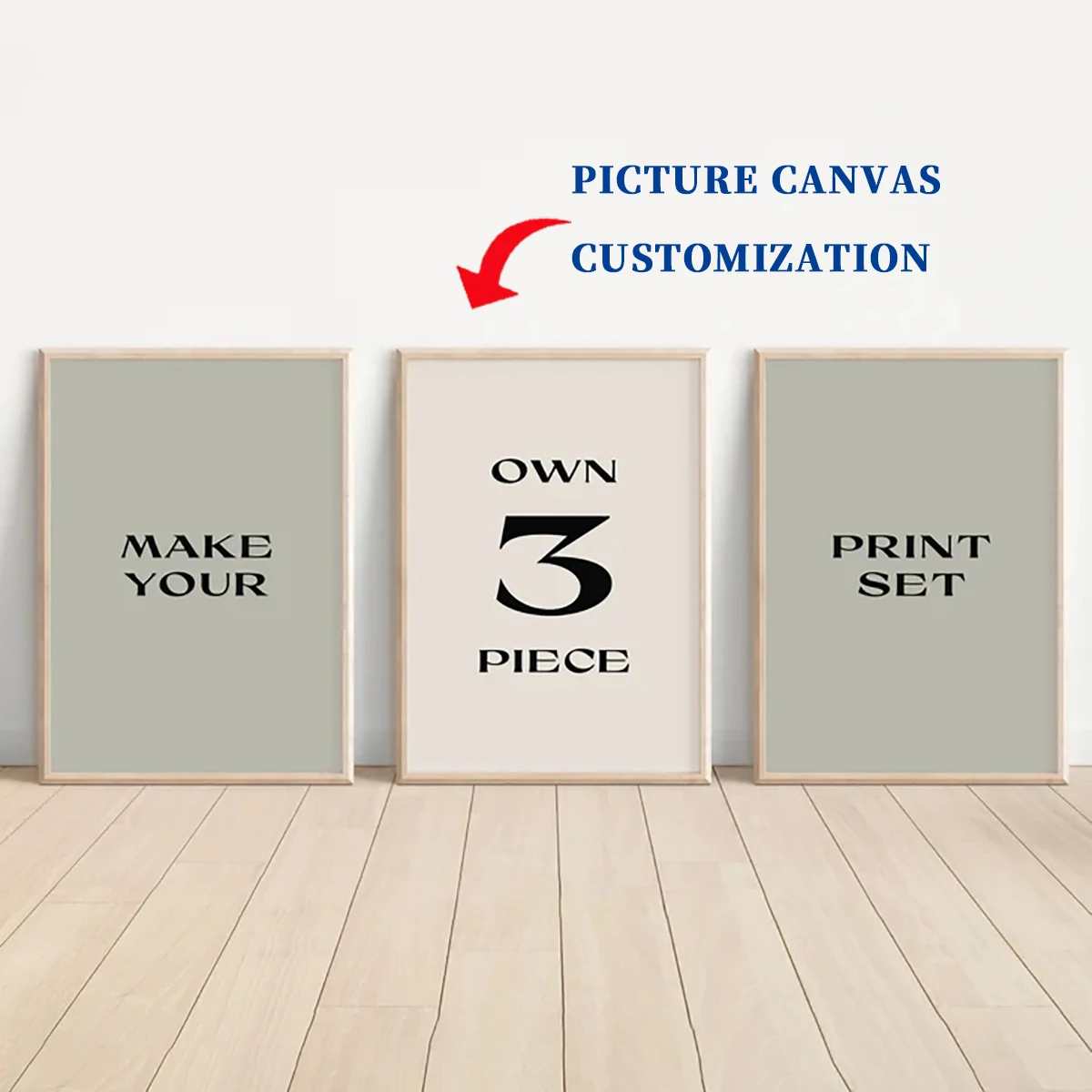3pcs unframe custom canvas posters for family, couples, baby and wedding photos,custom wall art decoration,Valentine's Day gift