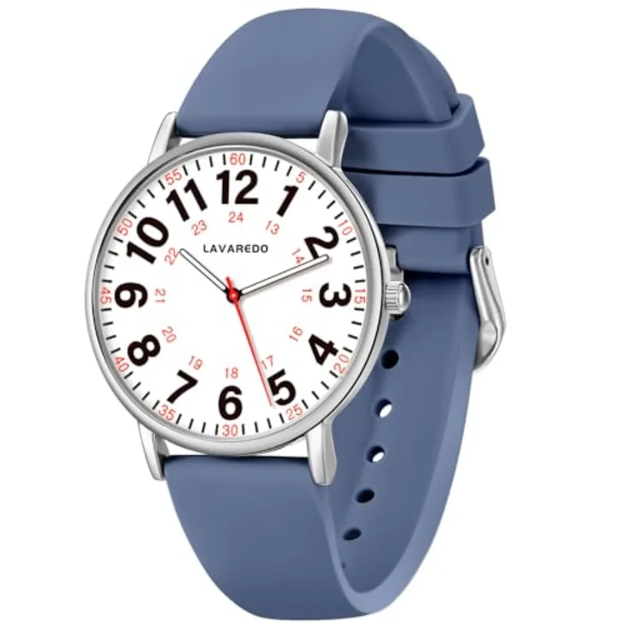 

Nurse Watch for Nurses Doctors Women Men, Waterproof Analog Watches with Luminous Dial and Japanese Quartz Movement, Easy to Re