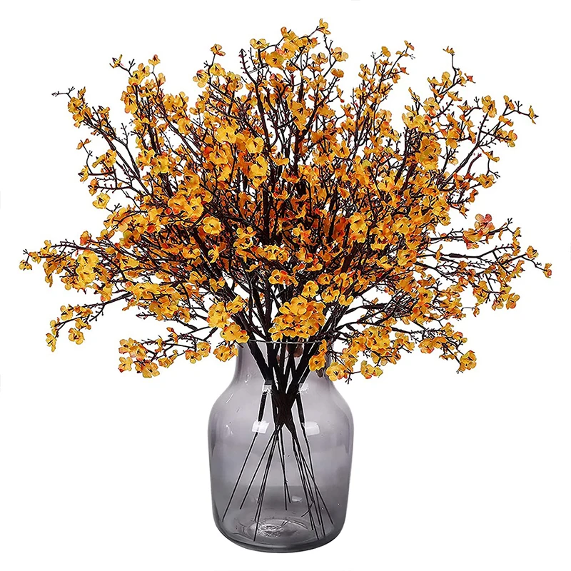 10 Stück künstliche Pflanzen, langer Schleierkraut, Weihnachtsdekoration, Vase für Zuhause, Hochzeit, Braut, Festival, DIY, Party, gefälschte Kunststoffblumen – Detail 1