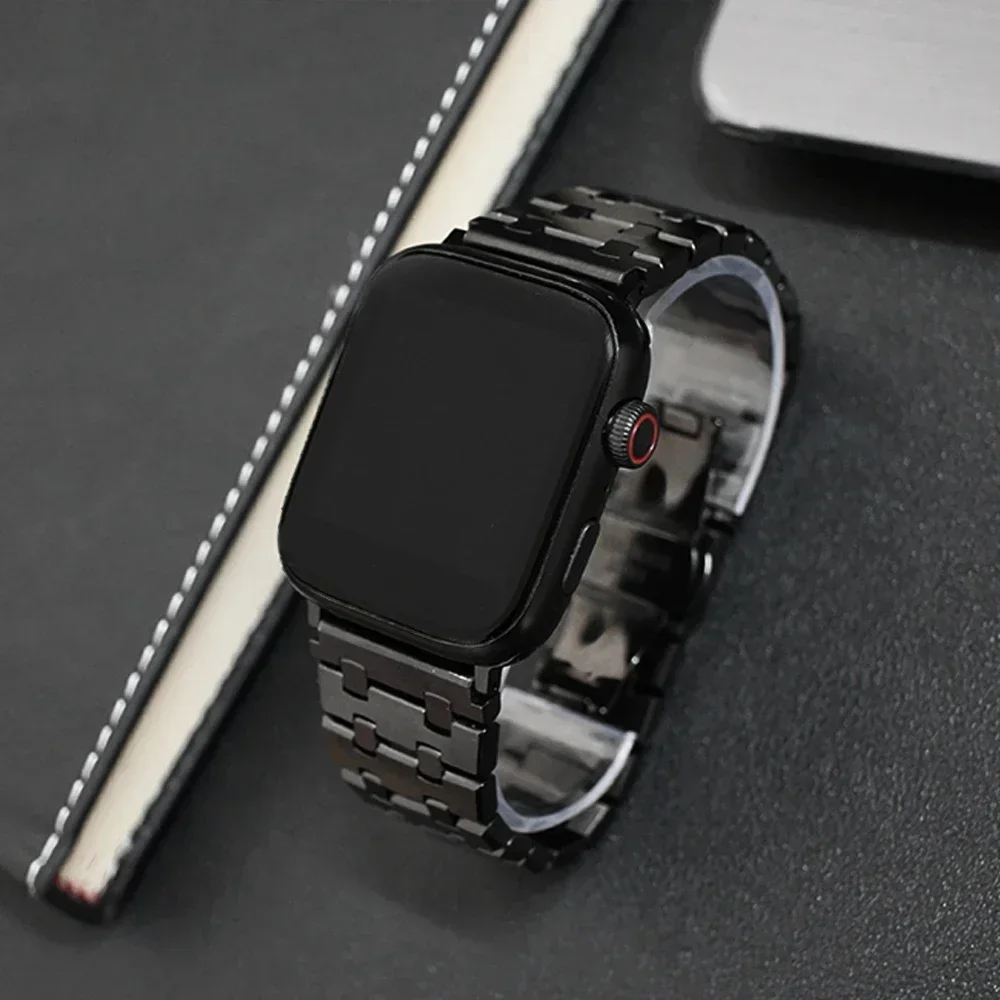 Luxury Metal Band For Apple Watch 9 Ultra 2 49mm 41 45mm Stainless Steel Strap Correa for iWatch Series 9 8 7 6 SE 40mm 42 44mm