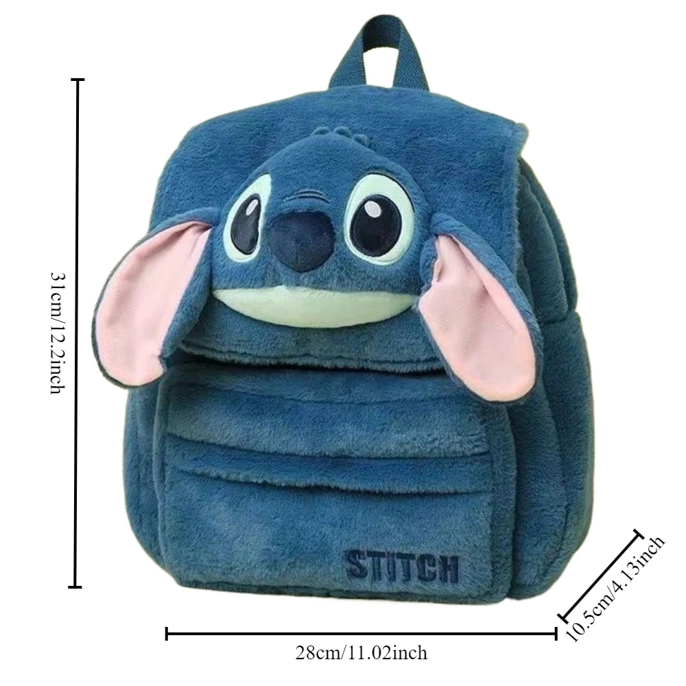 Disney Stitch Backpack Cartoon Plush Cute Stitch Dirty Resistant Backpack Student Backpack School Bag Large Capacity images - 6