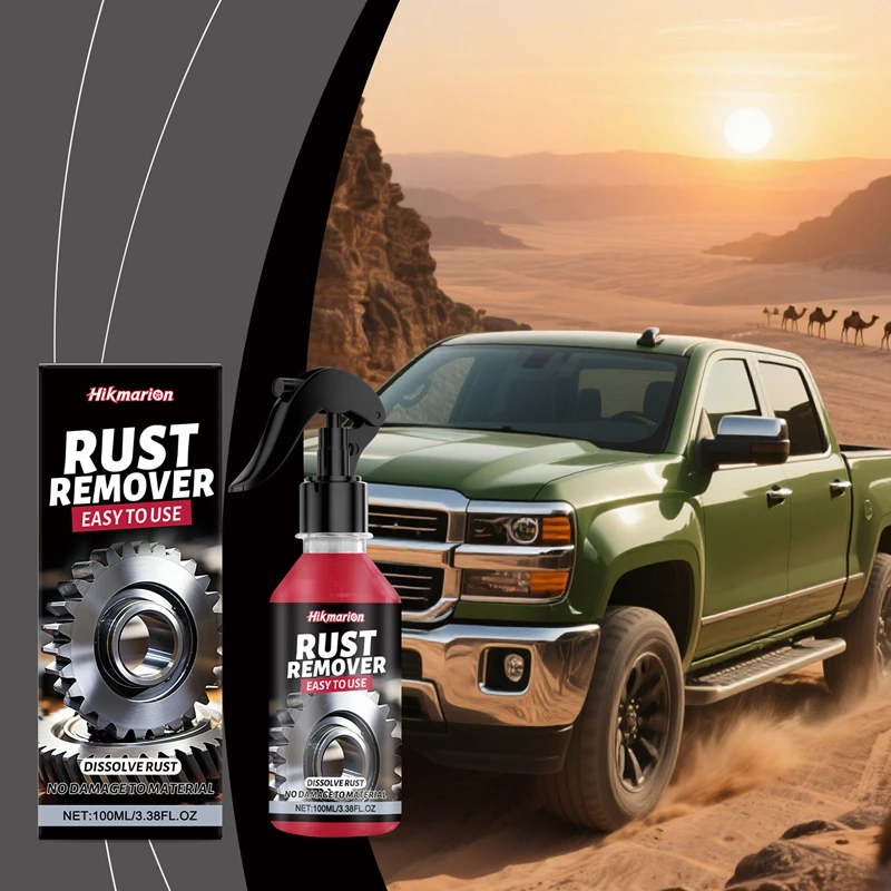 Car rust remover car wheel care quick remover car exhaust pipe rust removal spray clean metal iron powder stains