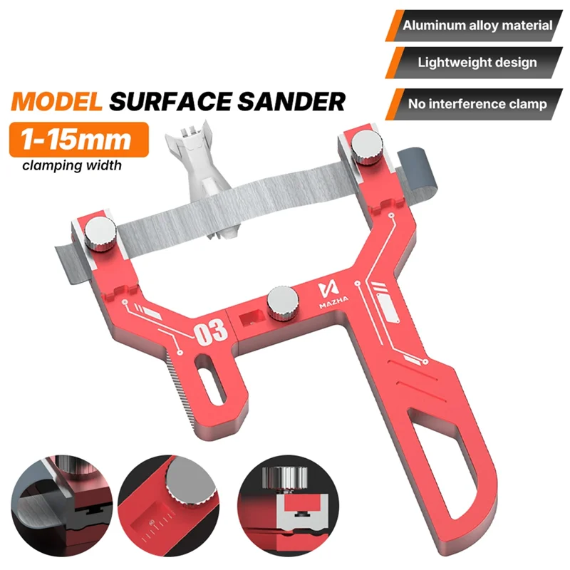 T98C-T0003 Curved Polishing Tool Hand Tool For Model Making Craft Hobby Modeling 1.0-15Mm Clamping Capacity CNC Precision Grinde