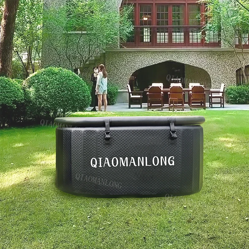 Drop Stitch Multi-layer Portable Insulated Ice Cold Plunge Tub With Lid for Cold Water Therapy Recovery