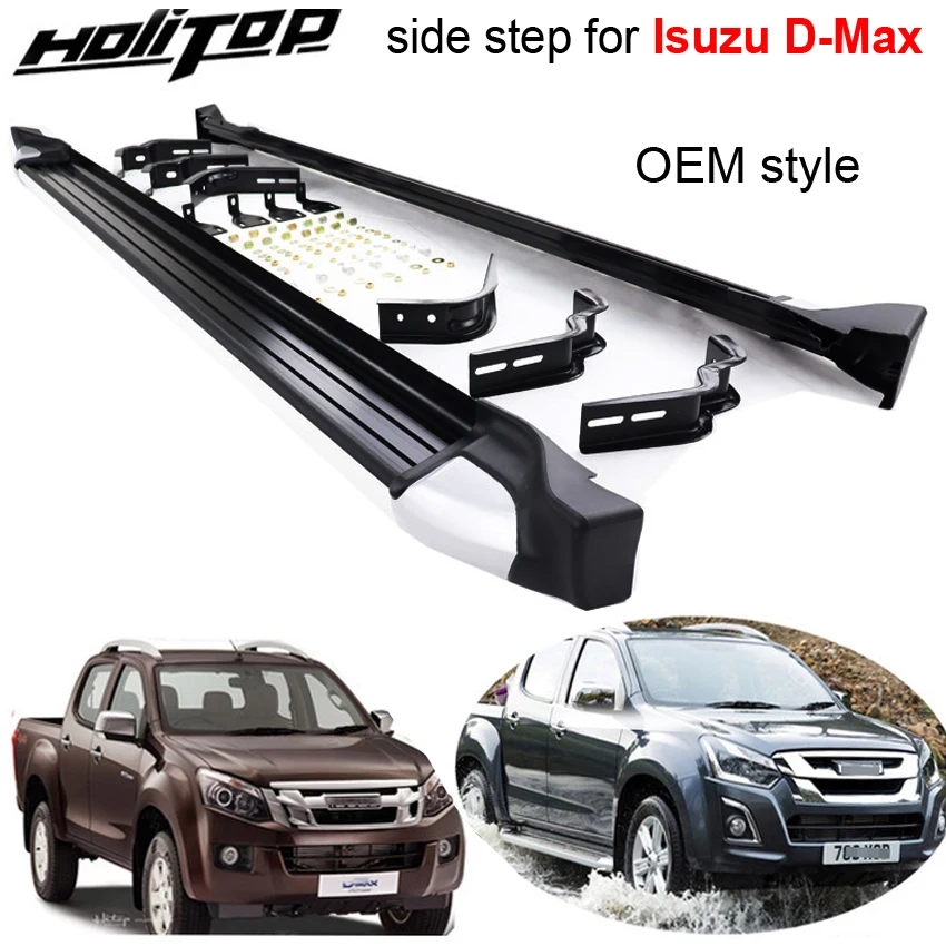 

Hot Side step running board side bar for Isuzu D-Max DMax 2015 2016 2017 2018 2019 2020,free drill hole,original style,recommend