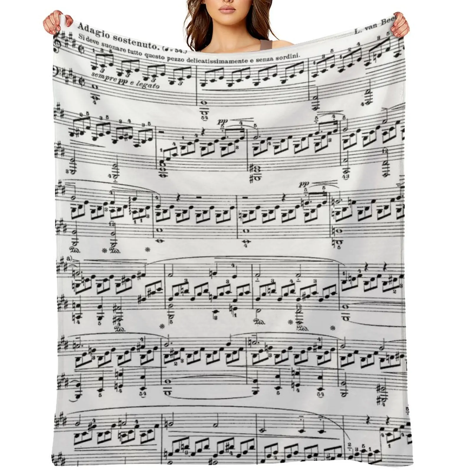 

Beethoven Moonlight Sonata Throw Blanket Bed heavy to sleep Cute Sofa Blankets