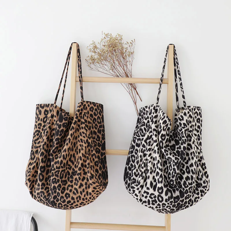 

MODITIN New Arrivals Cool Leopard Shoulder Bag Large Canvas Tote Bag Shopping Bag Women Casual Bags