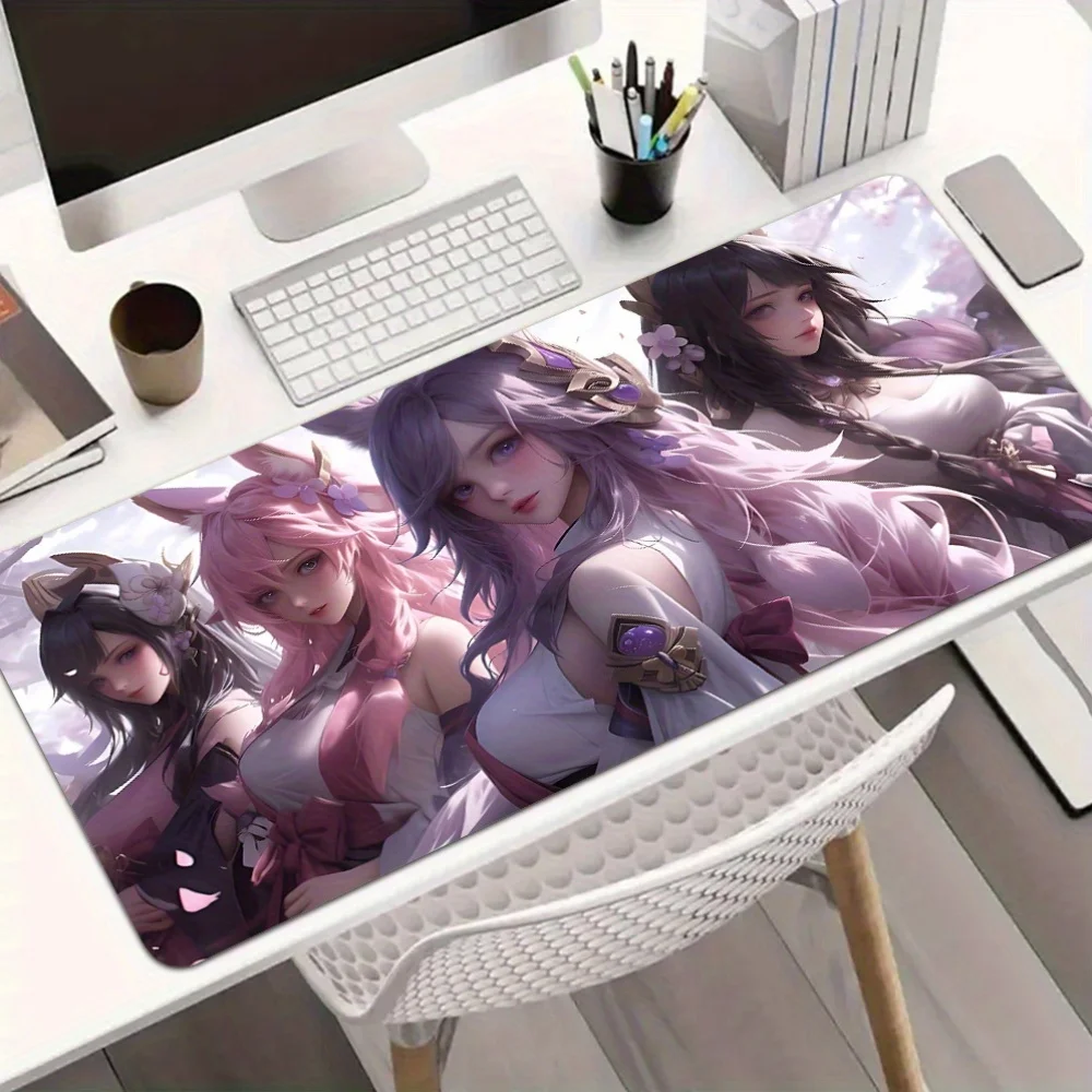 Anime Beautiful Sexy Gaming Mouse Pad 1pc - Non-Slip Rubber Base, Washable, Desk Additions, Perfect for Office, School