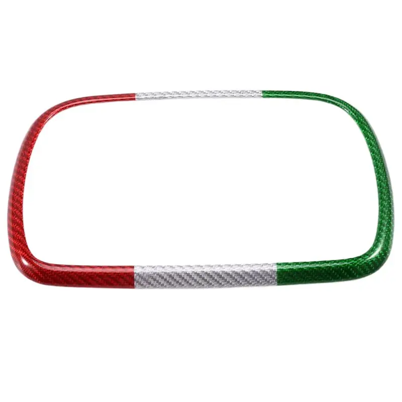 

For Fiat 500 500C 2016-2024 For Abarth 595 695 2016-2019 Real Dry Carbon Fiber Car 5 Inch Navigation Frame Trim