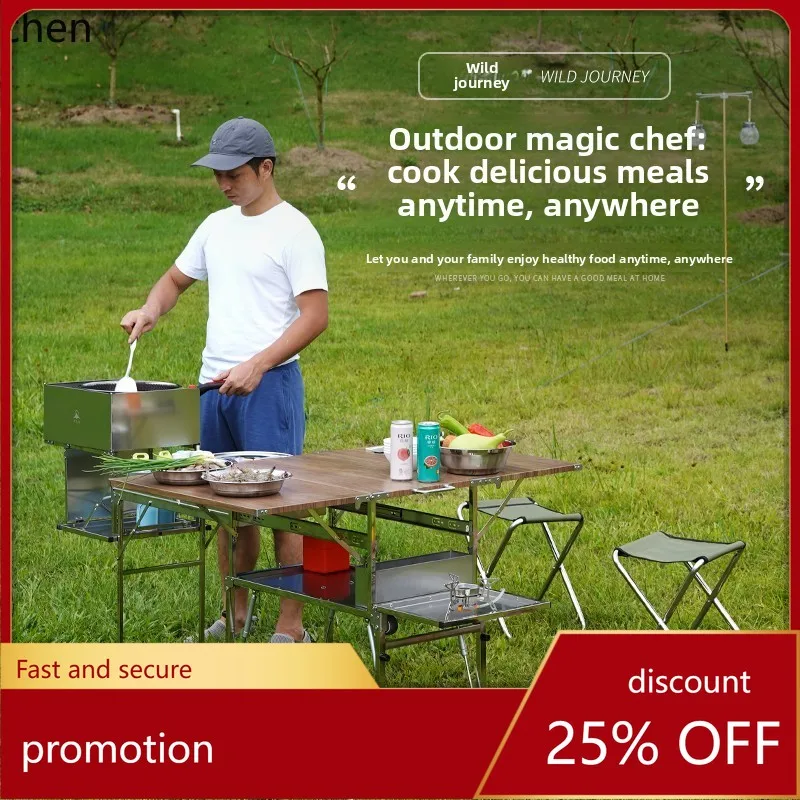 

ZML Outdoor Folding Integrated Camping Stove RV Bed Car Kitchen System