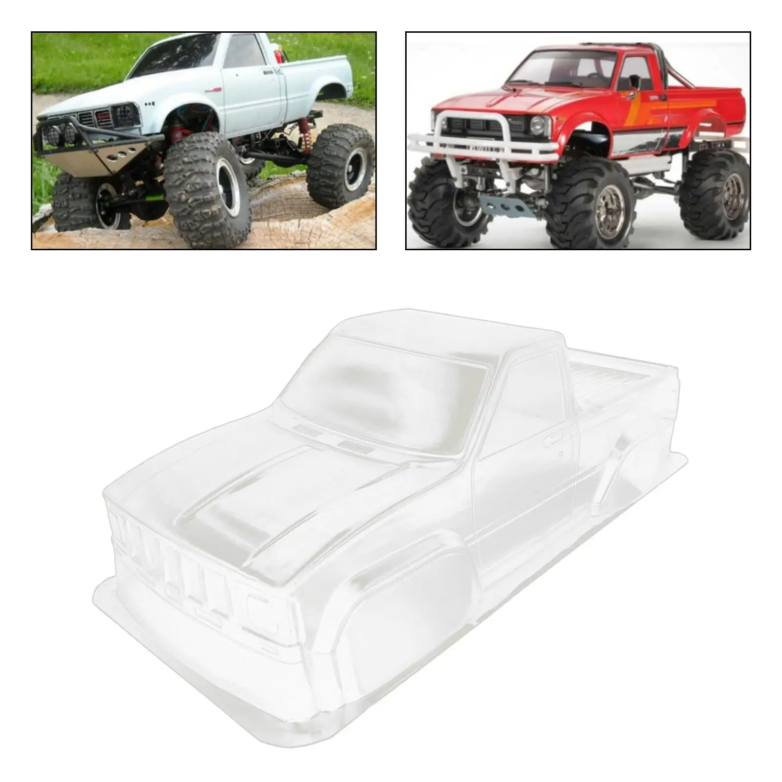 313mm Wheelbase Body Car Shell for SCX10 1/10 RC Crawler RC Model Toy Accs Clear 1:10 RC Truck Body Shell for Model Car DIY Accs