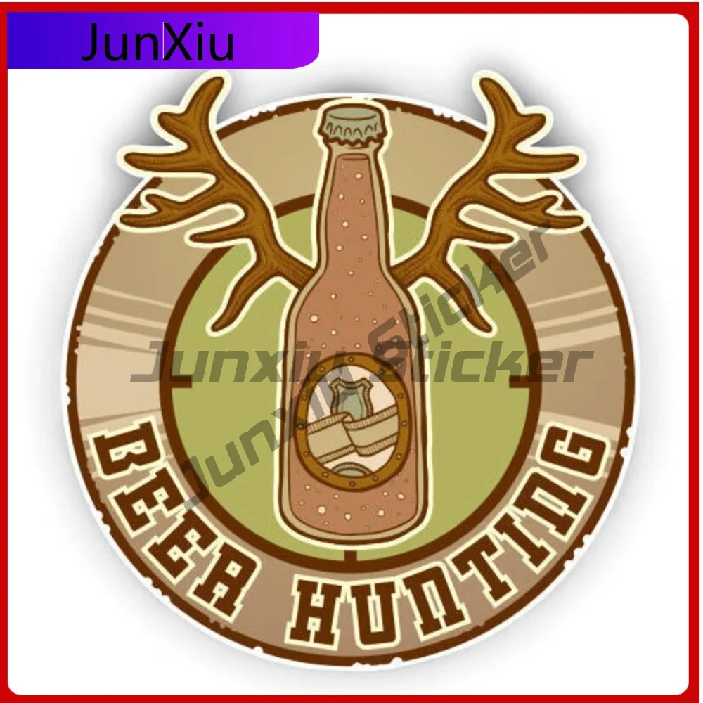 Beer Hunting Funny Sticker Waterproof Scratch-proof Decoration For Car Truck Laptop Bicycle Skateboard Laptop Rv Camper Windows