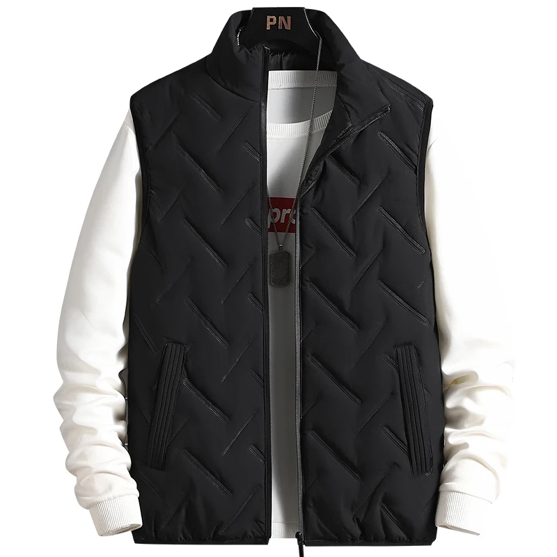 

Mens Jacket Sleeveless Vest 2021 Autumn Winter Fashion Vests Casual Coats Male Cotton Men's Vest Men Thicken Waistcoat M-5XL