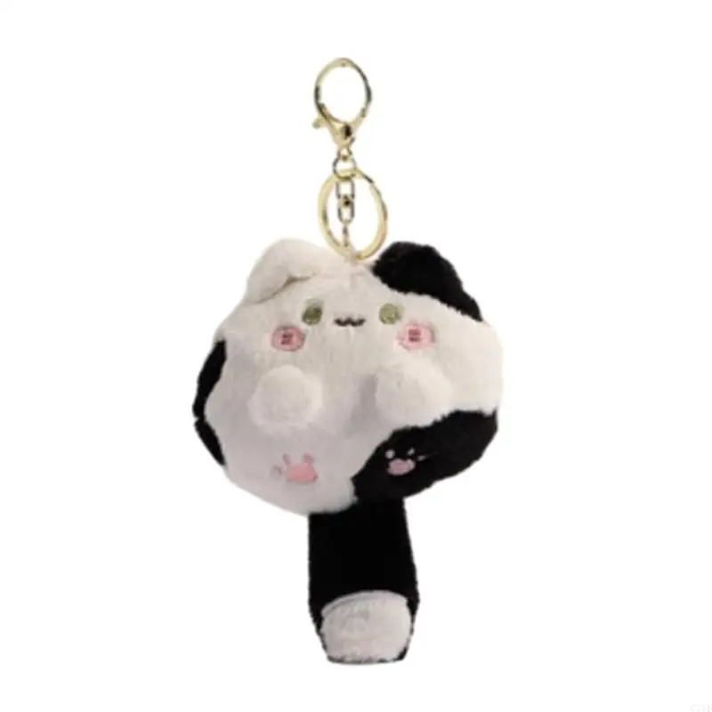 Creative Squeaking Pendant Plush Bag Decoration Animal Shapes Keyring Ornament Fluffty Rings Bag Accessory