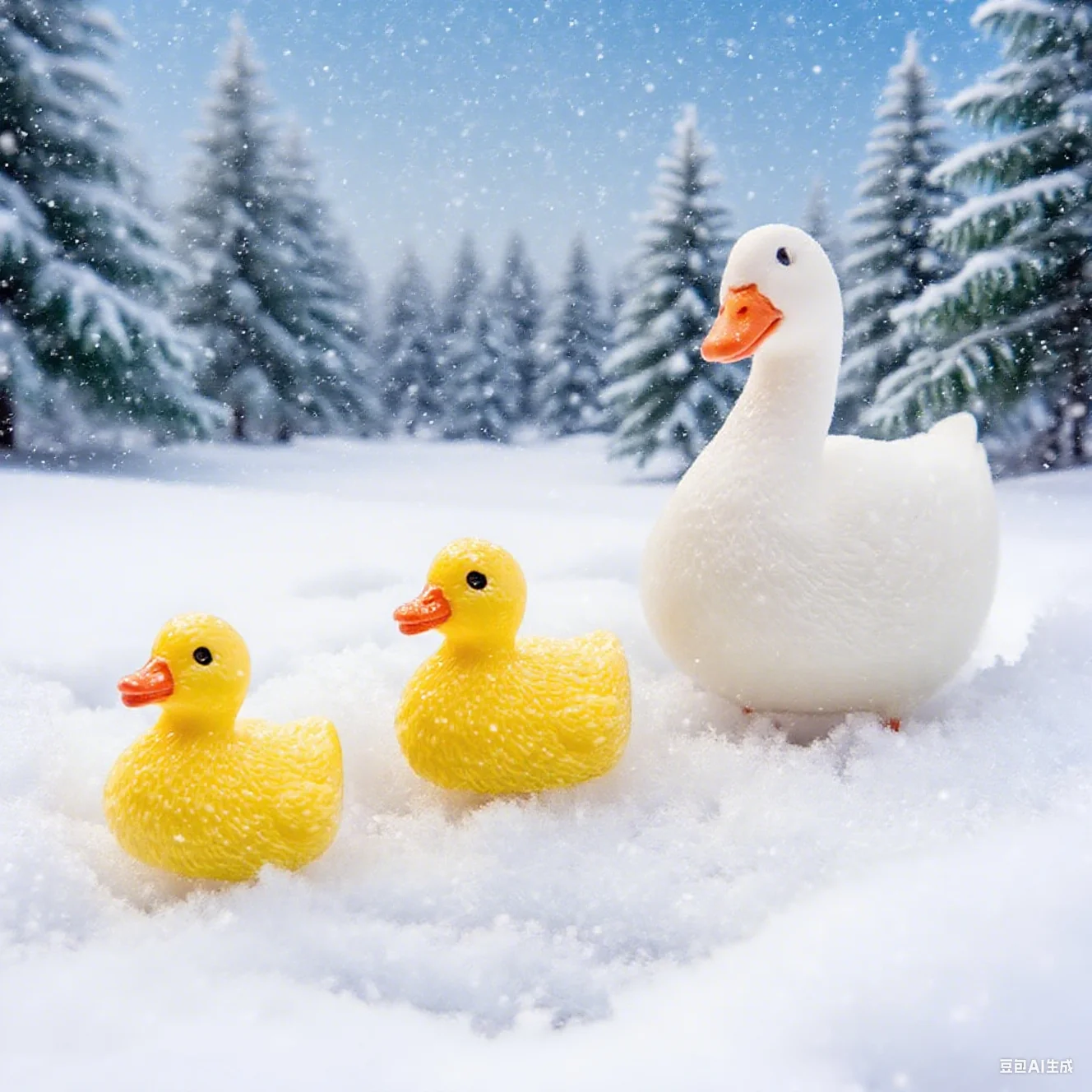 Simulated Ducks Micro Landscape Ornaments Resin DIY Crafts Cute Animal Shape Car Decorative Ornaments Home Desktop Decoration