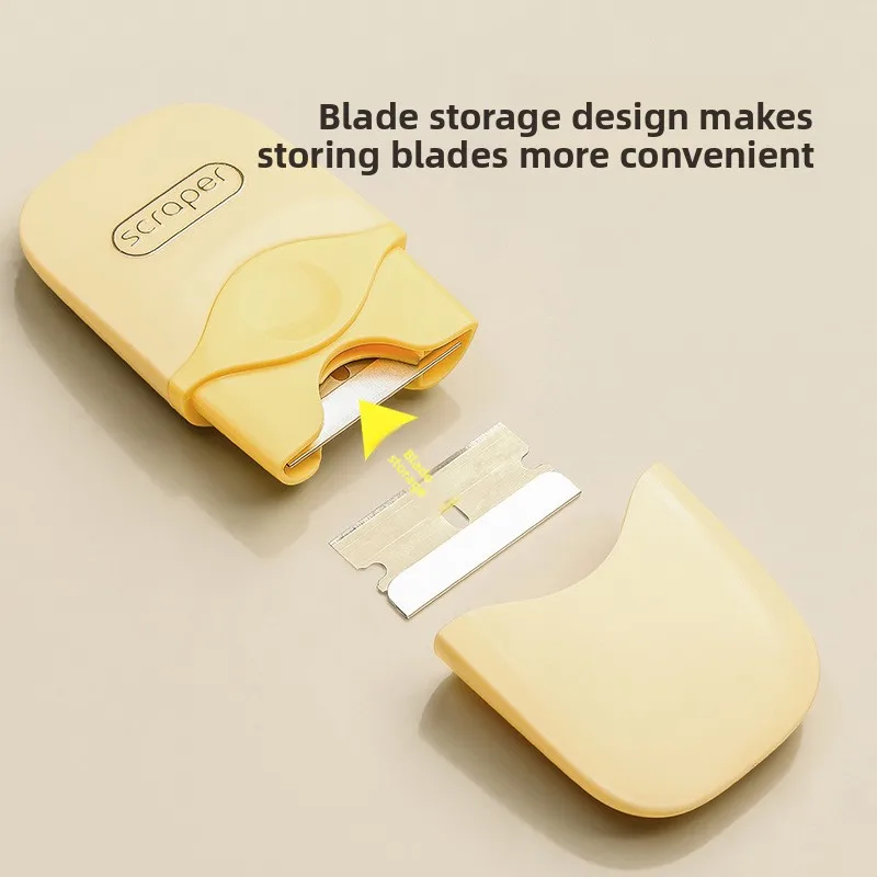 Multipurpose Cleaning Scraper Tool, Stainless Steel Putty Knife for Glass Tile Wall Floor, Portable Paint Remover for Adhesive