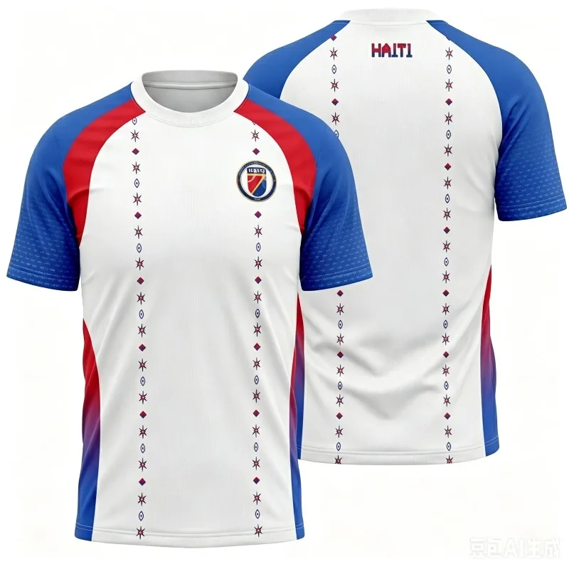 2026 Haiti Short Sleeve  Shirt  Team Kids Breathable Sportswear Training T-shirt Graphic Tee Tops