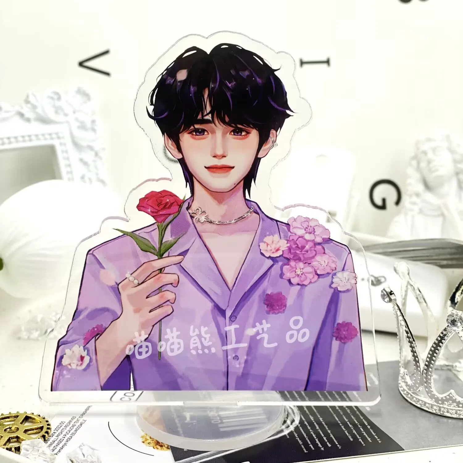 TNT Song Yaxuan، حوامل تكييف المانجا الجديدة، زخارف سطح المكتب الطرفية لدعم المروحة، هدايا للأصدقاء