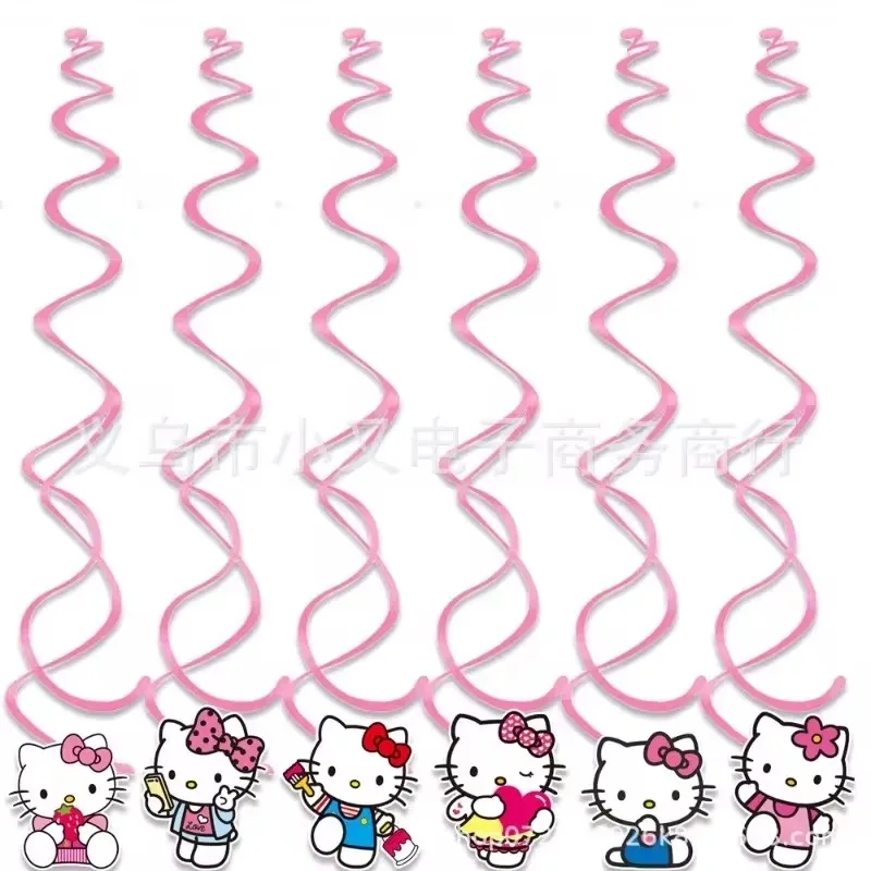 Kitty Disposable Anime Figure Party Sanrio Happy Birthday Hello Kitty Tableware Plate Napkins Toy Girl Baby Shower Kids Gift