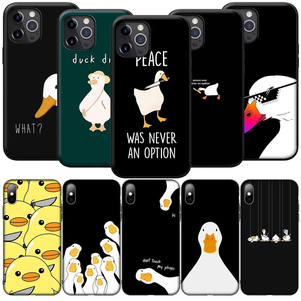 SO41 Cartoon Doubt Duck Cover Phone Case for Samsung Galaxy S20 S21 S22 S23 S24 Fe Plus Ultra Lite