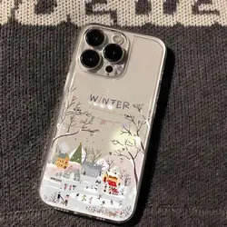 The Beautiful Snow Winter Phone Case For Samsung Galaxy A16 A55 A35 A15 A53 A14 A54 S22 S23 S24 S25Ultra FE Christmas Tree Cover