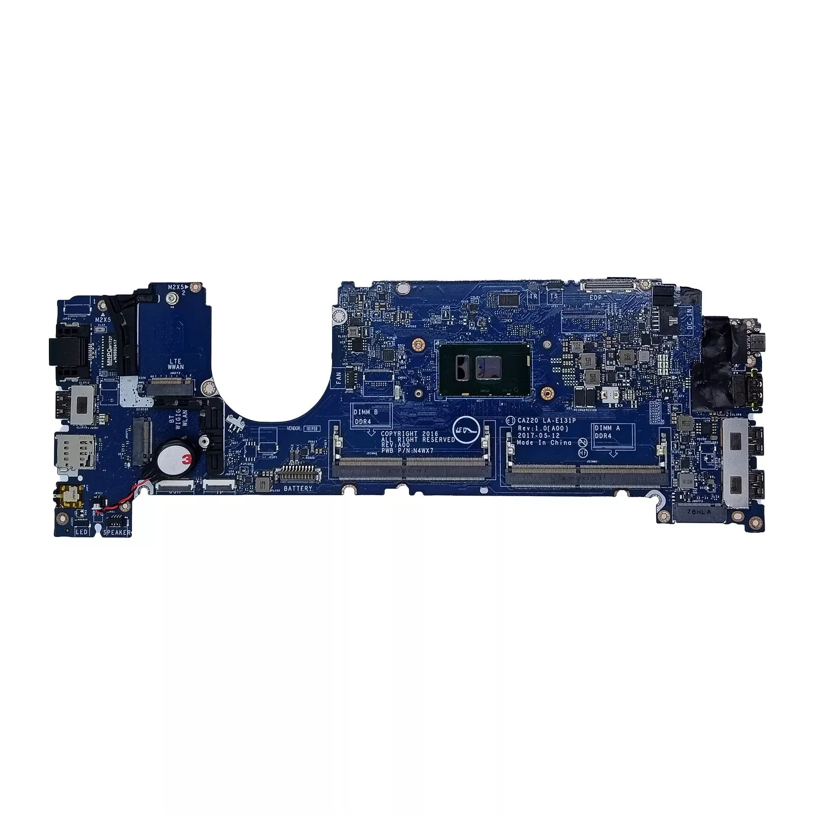 

0FFTYF For Latitude 7480 Motherboard CAZ20 LA-E131P SR2F1 i7-6600U