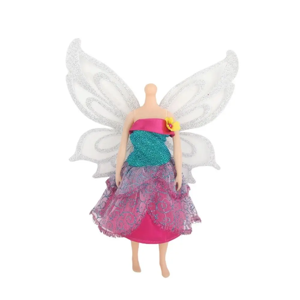 Fashion Doll Shiny Clothes Fairy Dresses For 1/6 BJD&30cm Doll Gauze Skirt  Wing Skirt For Doll Accessories Toys