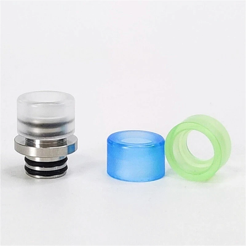 1 unidad de boquilla 510 de acero inoxidable con adaptador de plástico/tapa de boquilla de acrílico, pieza de accesorio de boquilla DIY desmontable y empalmable