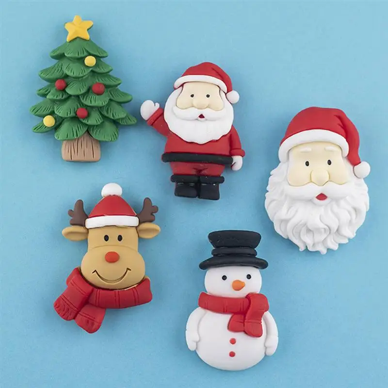 5Pcs Magnetic Christmas Charms Refrigerator Magnet Fridge Magnet Freezer Memo Xmas Decor