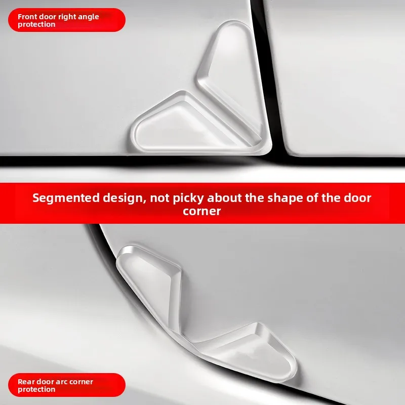 4Pcs Car Door Corner Protector Anti Collision Guard Sticker, Door Edge Anti-Scratch Protective Trim, 3 Colors Optional