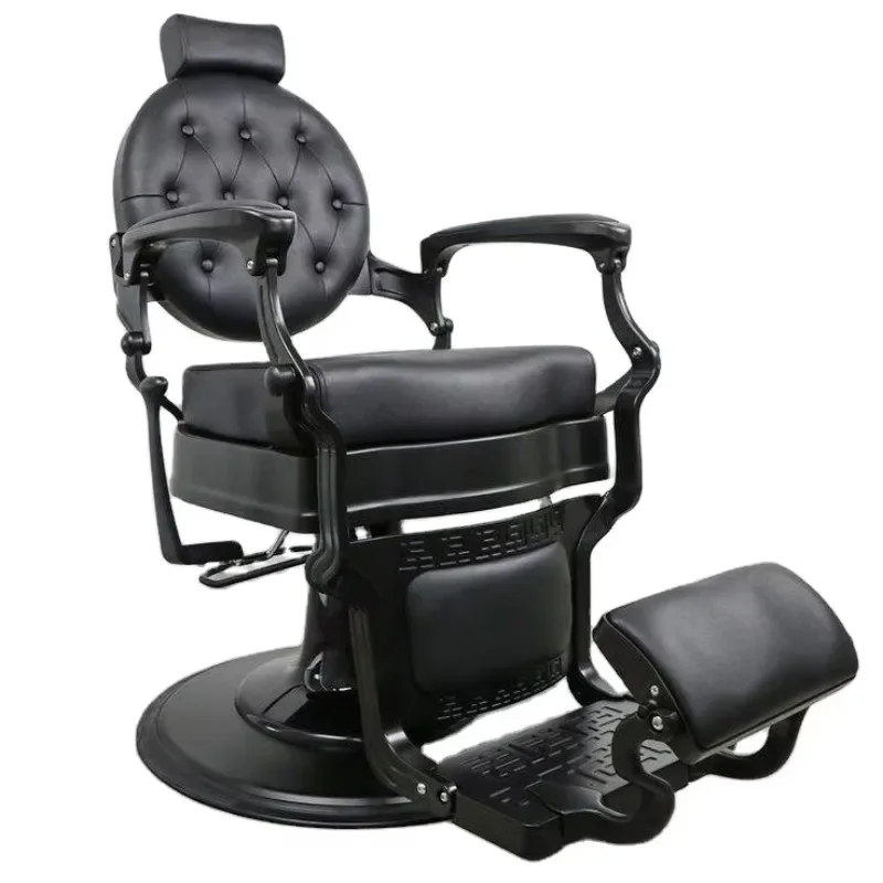Wholesale Salon Commercial Furniture Men's Antique European Style Recliner Beauty Salon Barber Chair