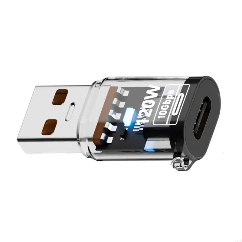 Clear Shell OTG Bộ điều hợp Type-C nữ sang USB Một bộ chuyển đổi nam cho máy tính xách tay