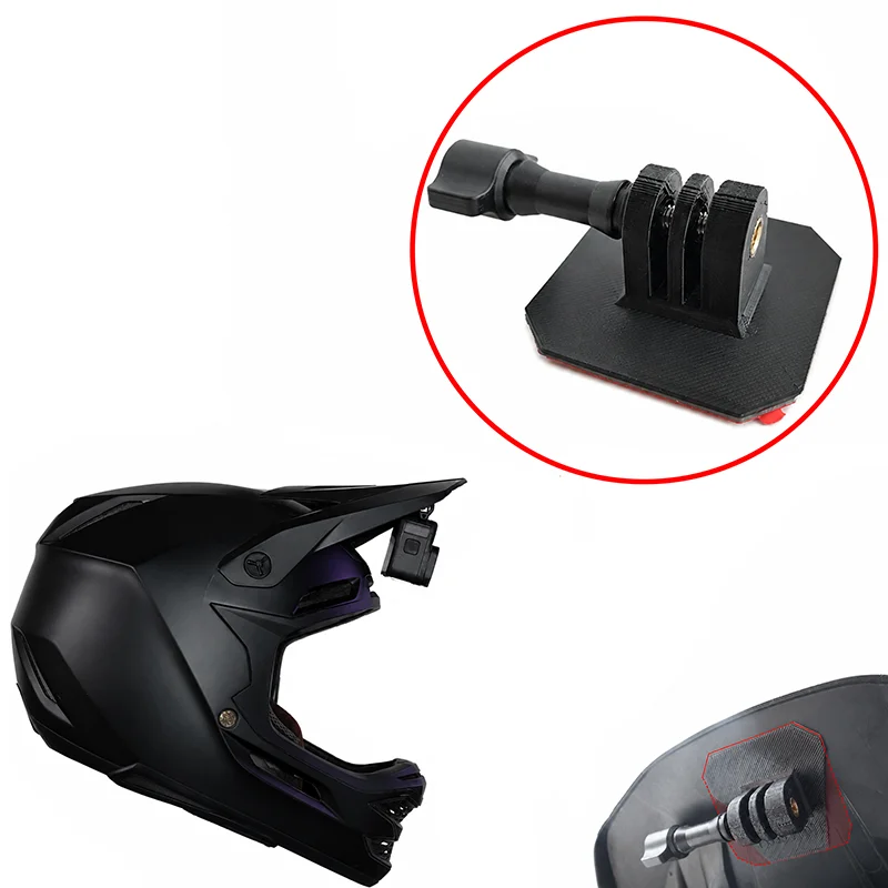 Flexible Adhesive Helmet Mount Base for Action Cameras Outdoor Cycling/Off-roading POV Shooting Bracket Supports Curved Surface