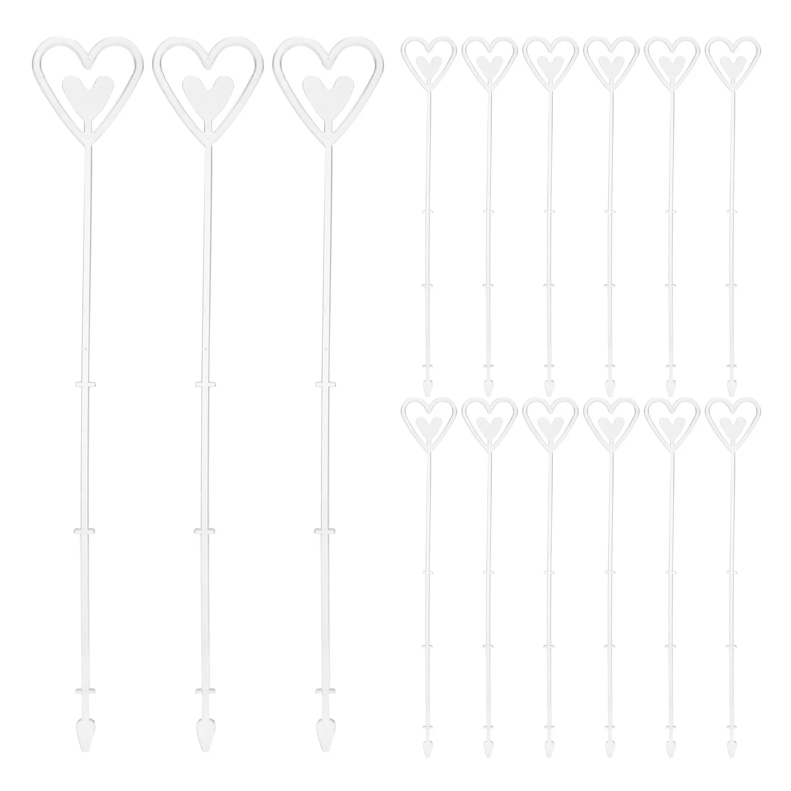 80Pcs Clear Plastic Floral Pick Card Holders Flower Sticks for Greeting Cards Bouquets Wedding Decoration Supplies