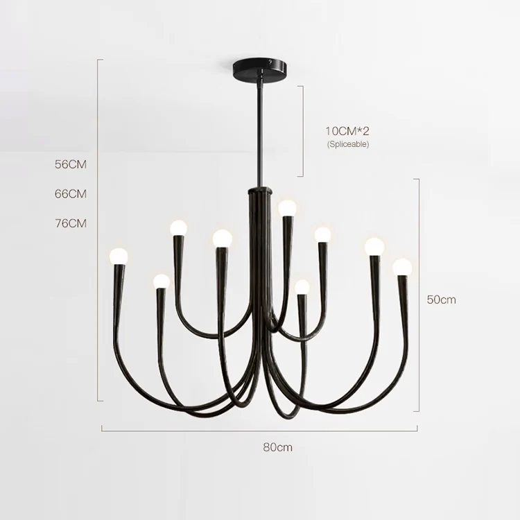 Franse vintage LED-plafondkroonluchter Lamp Design Art Kaarsen Hoogwaardige hanglamp Woondecoratie Eetkamer Woonkamer Teller