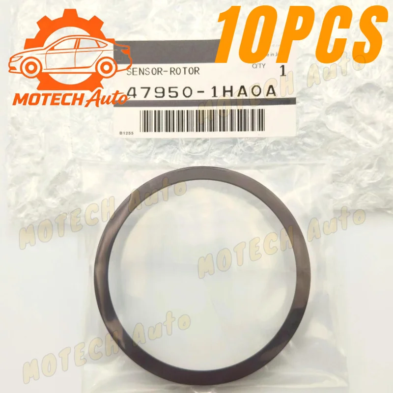 10PCS 47950-1HA0A 479501HA0A Rear ABS Sensor Rotor Wheel Speed Sensor Tone Ring for Nissan Versa 2012-2019 Note 2014-2019