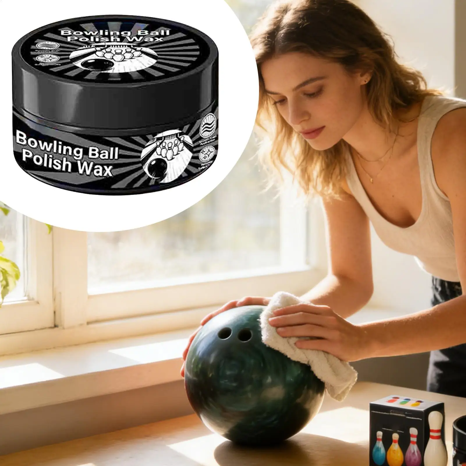 

Bowling Ball Wax Stain Removal Scratch Restoration Bowling Ball Repair Paste Bowling ball polishing compound Bowling ball paste