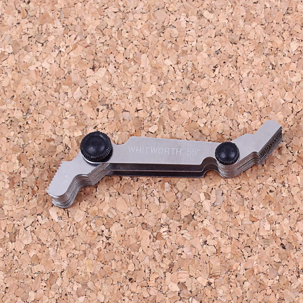 

Silver Screw Thread Pitch Gauge Tool Set Center Gage Grinding Position Magnetic Head Lathe Measuring Thread Size Verification