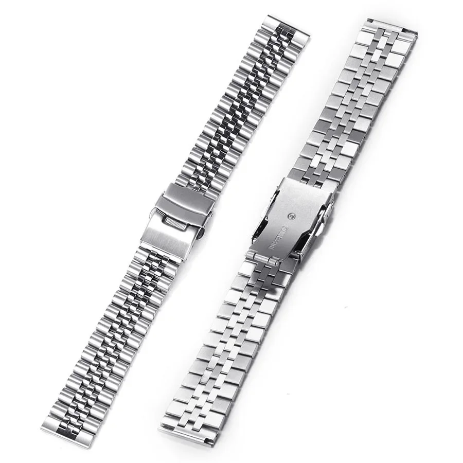 Solid Stainless Steel Strap for Jubilee Oyster Quick Release Bracelet for Seiko SKX007 SKX009 18 20 22mm Universal Watch Band