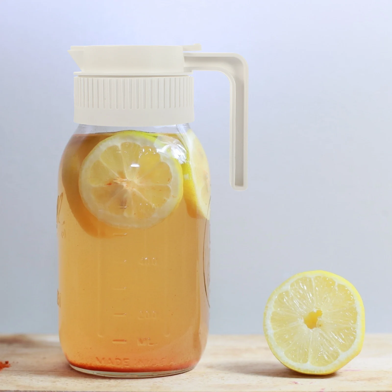 

Wide Mouth Jar Lids Pour Spout Lid Plastic Airtight Leak Proof Bottle Cover Reusable Kitchen Accessories
