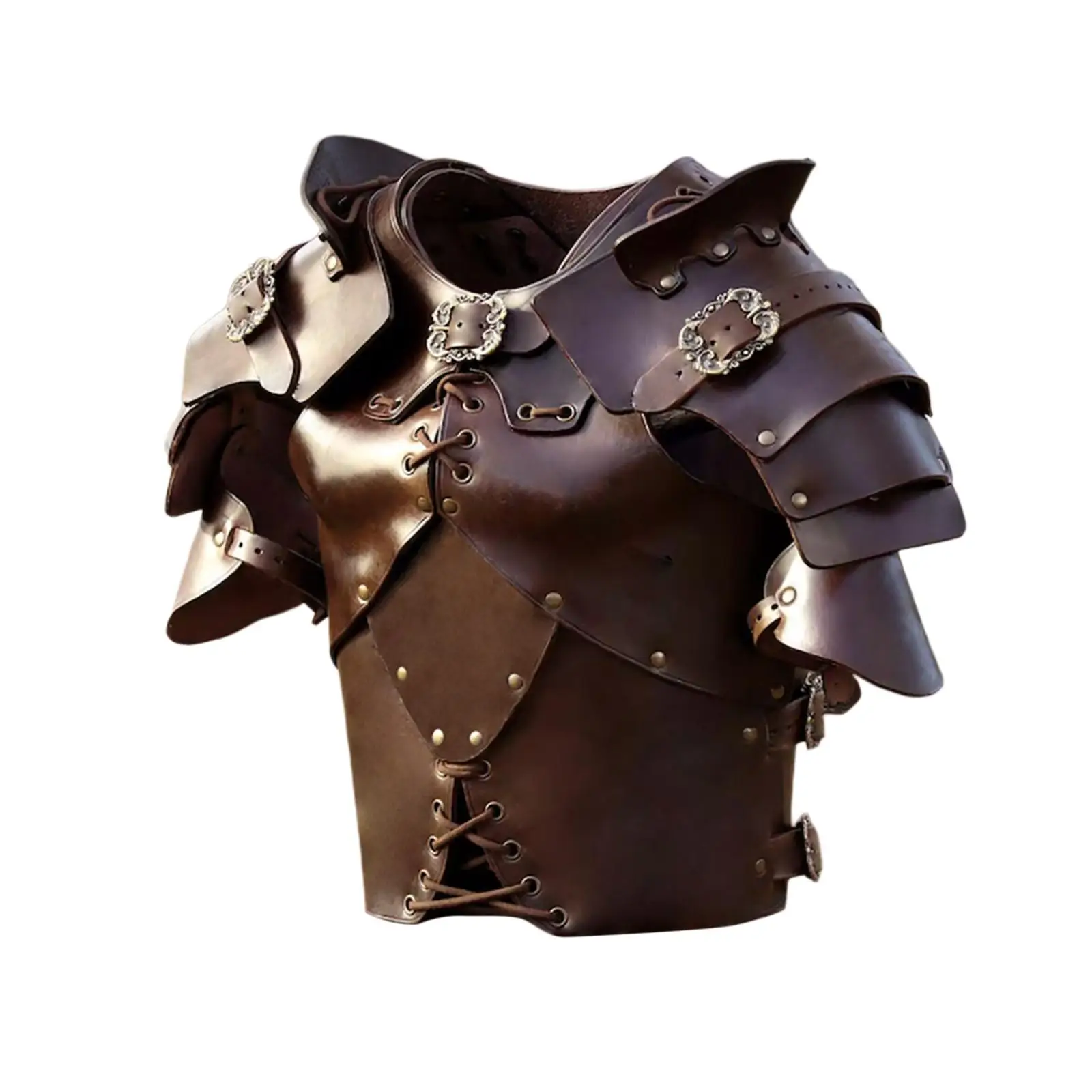 

Накладки на плечи из искусственной кожи для косплея в средневековом стиле, средневековые кожаные наплечники