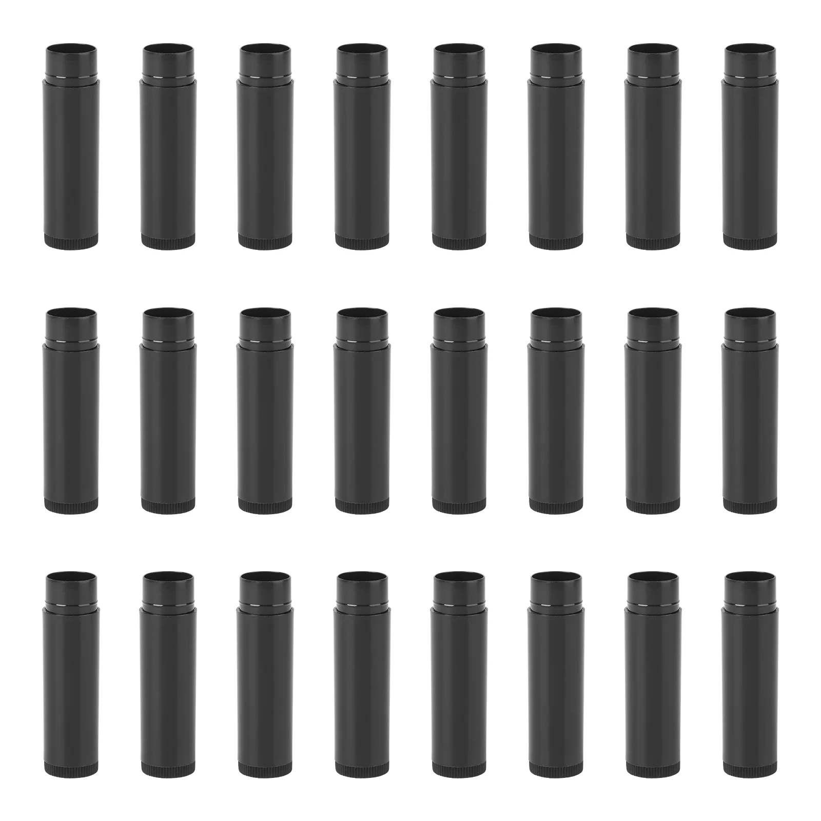 25 Pcs Tubes Push Wheel Mechanism Lipstick Bulk with Caps Empty Containers Dispensers