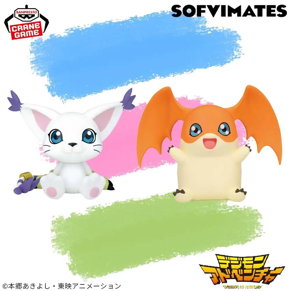 In Stock Genuine BANPRESTO SOFVIMATES Digimon Adventure Tailmon Patamon Figure Anime Model Toy